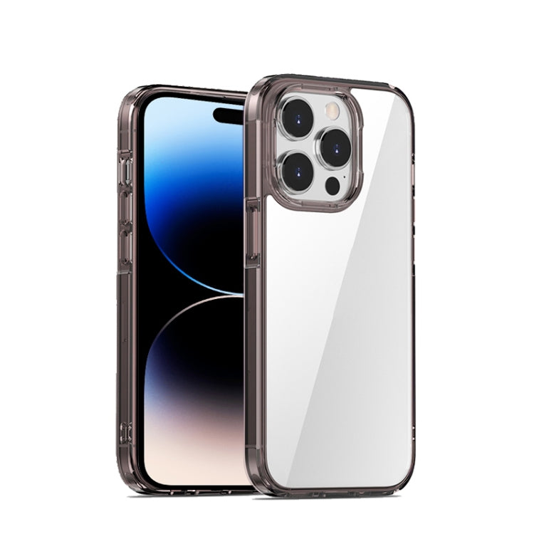 For iPhone 14 Pro iPAKY Aurora Series Shockproof PC + TPU Protective Phone Case(Transparent Black) - HoMEdemic™ 