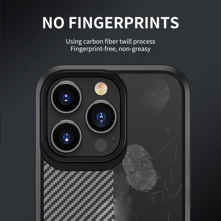 For iPhone 14 iPAKY Carbon Fiber Texture Shockproof PC + TPU Protective Phone Case (Blue) - HoMEdemic™ 