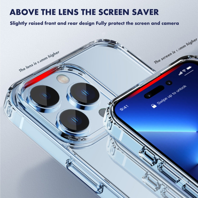 For iPhone 14 Pro iPAKY Shockproof PC + TPU Protective Phone Case(Transparent) - HoMEdemic™ 