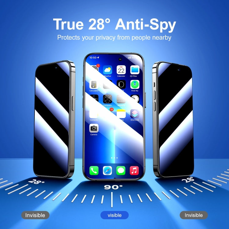 For iPhone 14 Plus JOYROOM 2.5D Screen Printing Full Screen Black Edge Privacy Tempered Glass Film - HoMEdemic™ 