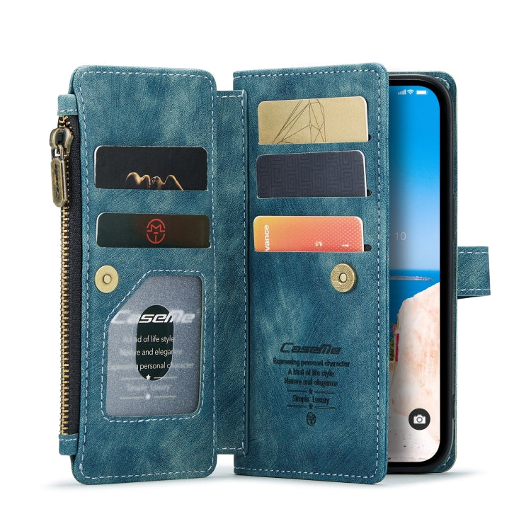 For iPhone 14 CaseMe C30 Multifunctional Phone Leather Case (Blue) - HoMEdemic™ 