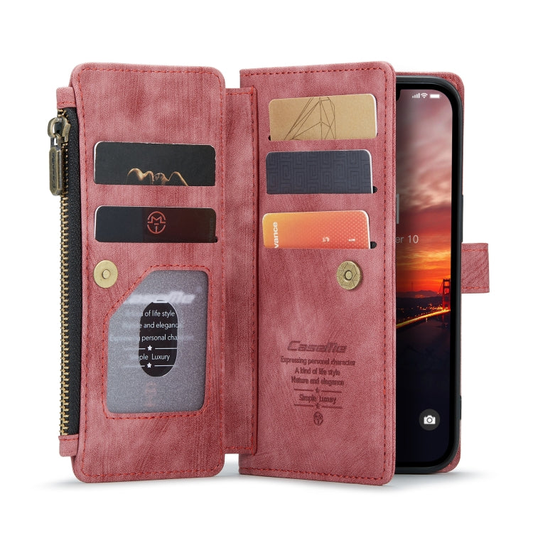 For iPhone 14 CaseMe C30 Multifunctional Phone Leather Case (Red) - HoMEdemic™ 