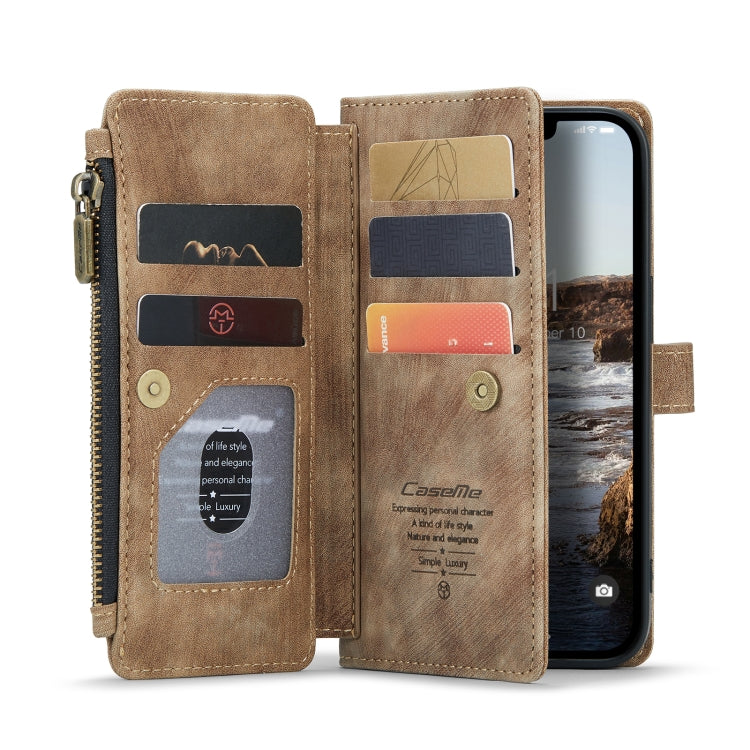 For iPhone 14 CaseMe C30 Multifunctional Phone Leather Case (Brown) - HoMEdemic™ 