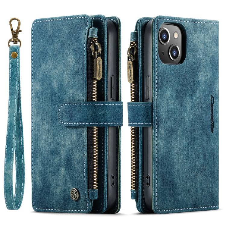 For iPhone 14 Plus CaseMe C30 Multifunctional Phone Leather Case (Blue) - HoMEdemic™ 