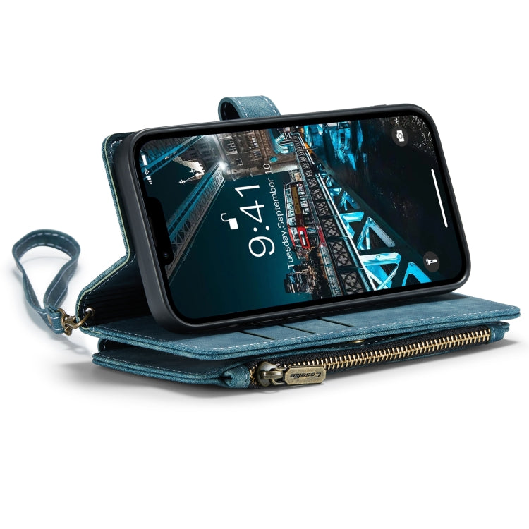 For iPhone 14 Plus CaseMe C30 Multifunctional Phone Leather Case (Blue) - HoMEdemic™ 