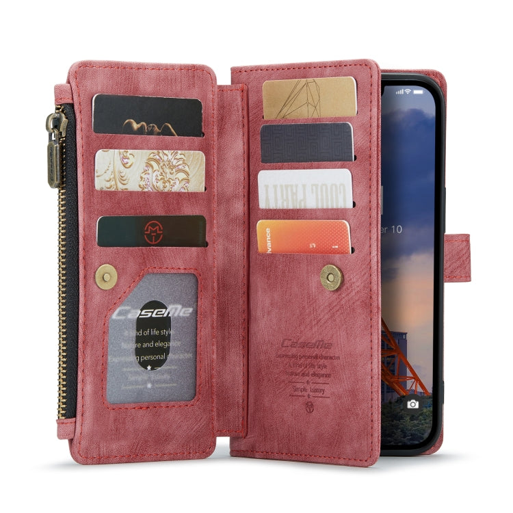 For iPhone 14 Plus CaseMe C30 Multifunctional Phone Leather Case (Red) - HoMEdemic™ 