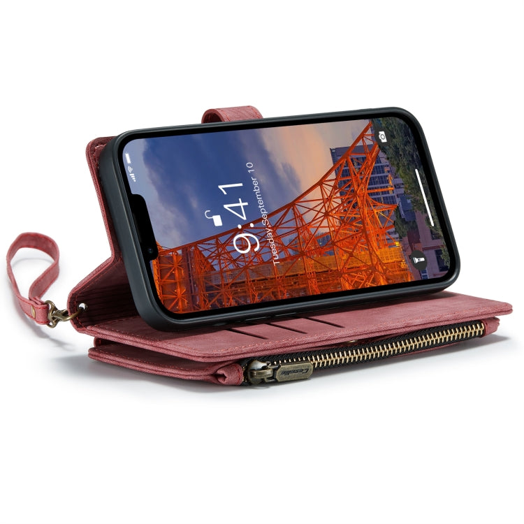 For iPhone 14 Plus CaseMe C30 Multifunctional Phone Leather Case (Red) - HoMEdemic™ 