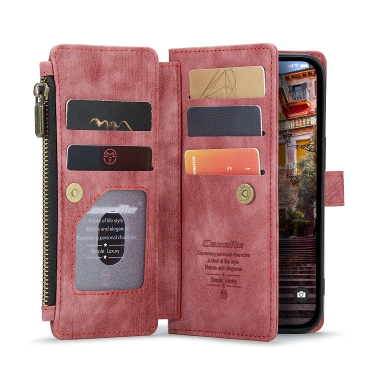 For iPhone 14 Pro CaseMe C30 Multifunctional Phone Leather Case(Red) - HoMEdemic™ 