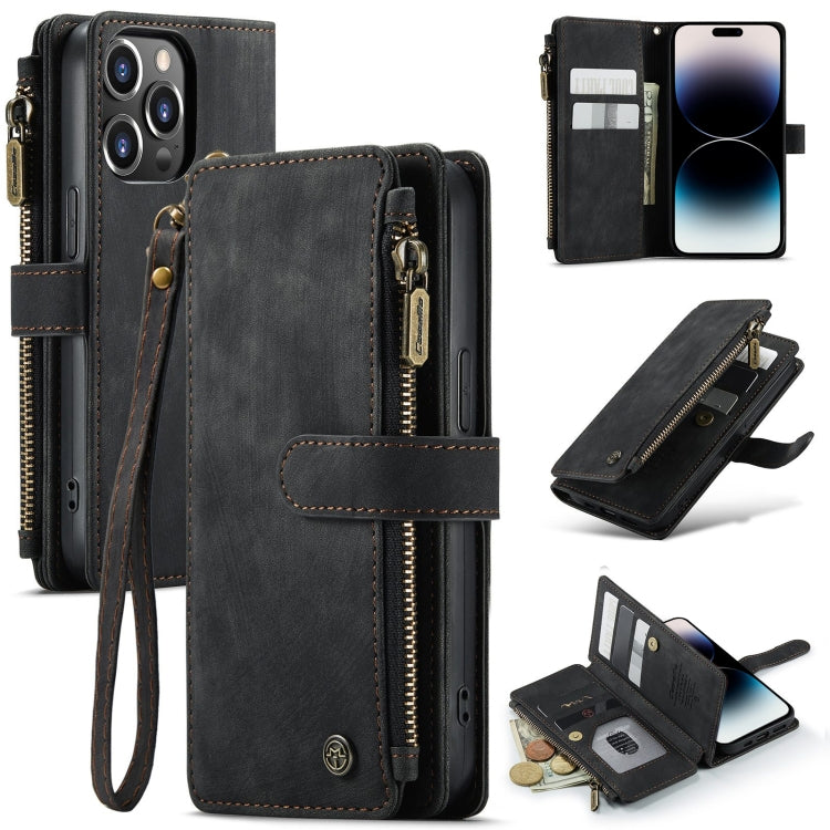 For iPhone 14 Pro CaseMe C30 Multifunctional Phone Leather Case(Black) - HoMEdemic™ 