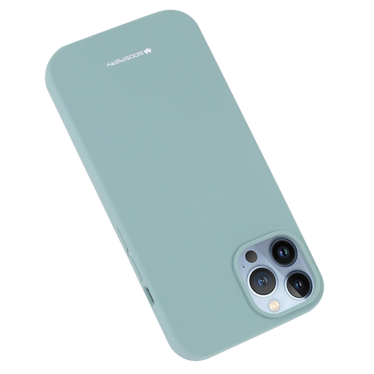 For iPhone 14 Pro GOOSPERY SILICONE Silky Soft TPU Phone Case(Light Green) - HoMEdemic™ 