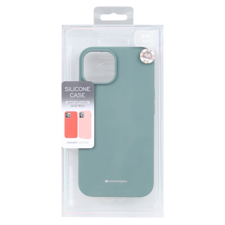 For iPhone 14 Pro GOOSPERY SILICONE Silky Soft TPU Phone Case(Light Green) - HoMEdemic™ 