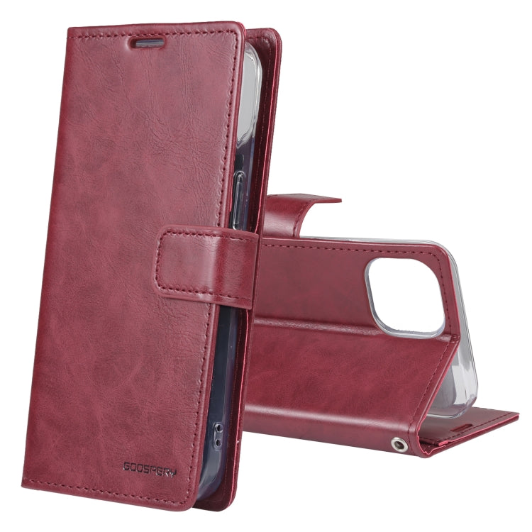 For iPhone 14 GOOSPERY BLUE MOON Crazy Horse Texture Leather Case (Wine Red) - HoMEdemic™ 