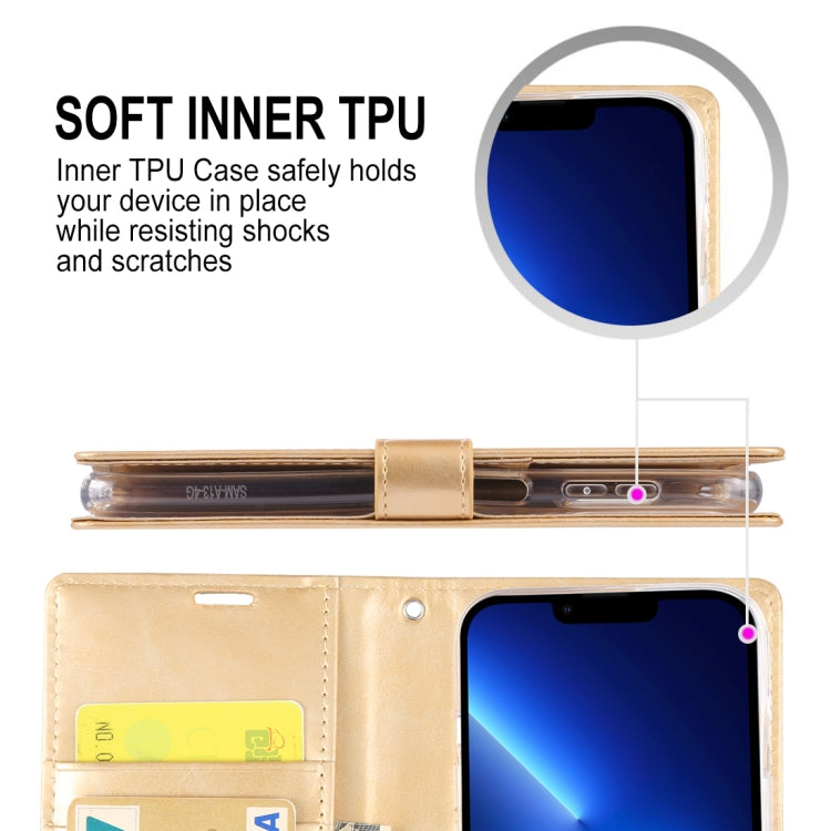 For iPhone 14 Pro GOOSPERY BLUE MOON Crazy Horse Texture Leather Case(Black) - HoMEdemic™ 