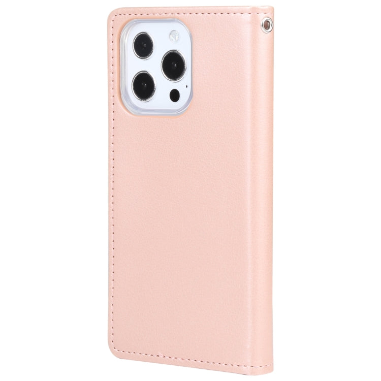 For iPhone 14 Pro GOOSPERY RICH DIARY Crazy Horse Texture Leather Case(Rose Gold) - HoMEdemic™ 
