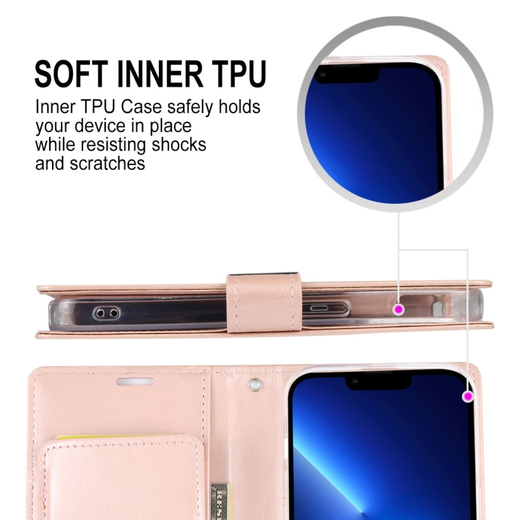 For iPhone 14 Pro GOOSPERY RICH DIARY Crazy Horse Texture Leather Case(Mint Green) - HoMEdemic™ 