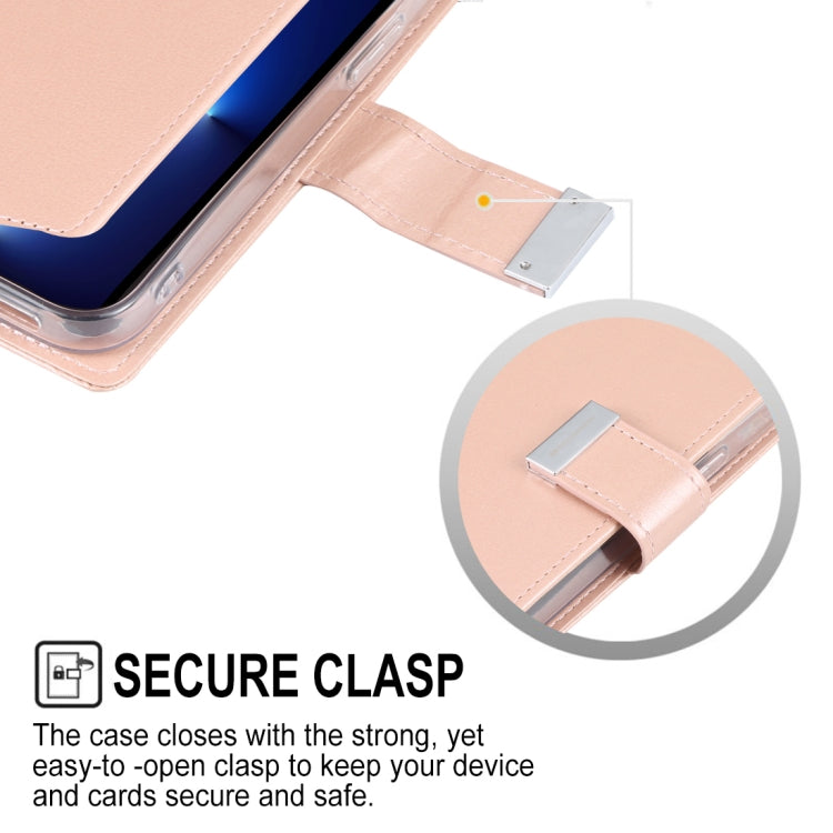 For iPhone 14 Pro GOOSPERY RICH DIARY Crazy Horse Texture Leather Case(Rose Gold) - HoMEdemic™ 