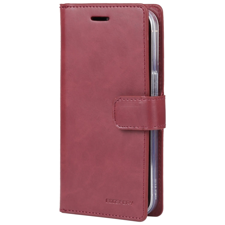 For iPhone 14 MERCURY GOOSPERY MANSOOR 9 Card Slots Leather Case (Wine Red) - HoMEdemic™ 