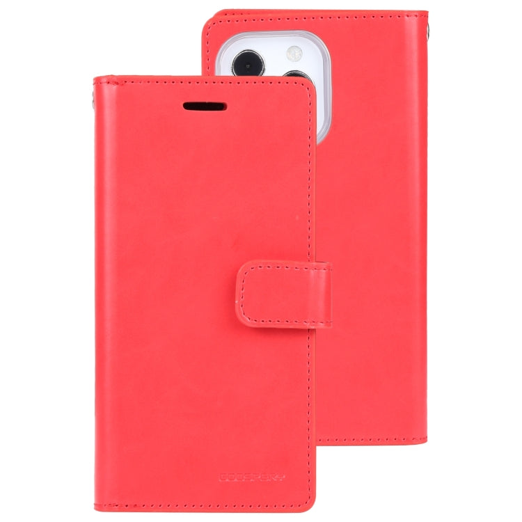 For iPhone 14 Pro MERCURY GOOSPERY MANSOOR 9 Card Slots Leather Case(Red) - HoMEdemic™ 