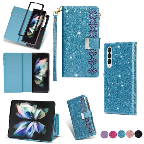 Multi-card Slots Laser Carving Glitter Zipper Leather Case - HoMEdemic™ 