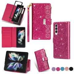 Multi-card Slots Laser Carving Glitter Zipper Leather Case, For iPhone 14, For iPhone 14 Max, For iPhone 14 Pro, For iPhone 14 Pro Max, For Samsung Galaxy Z Fold 4 - HoMEdemic™ 