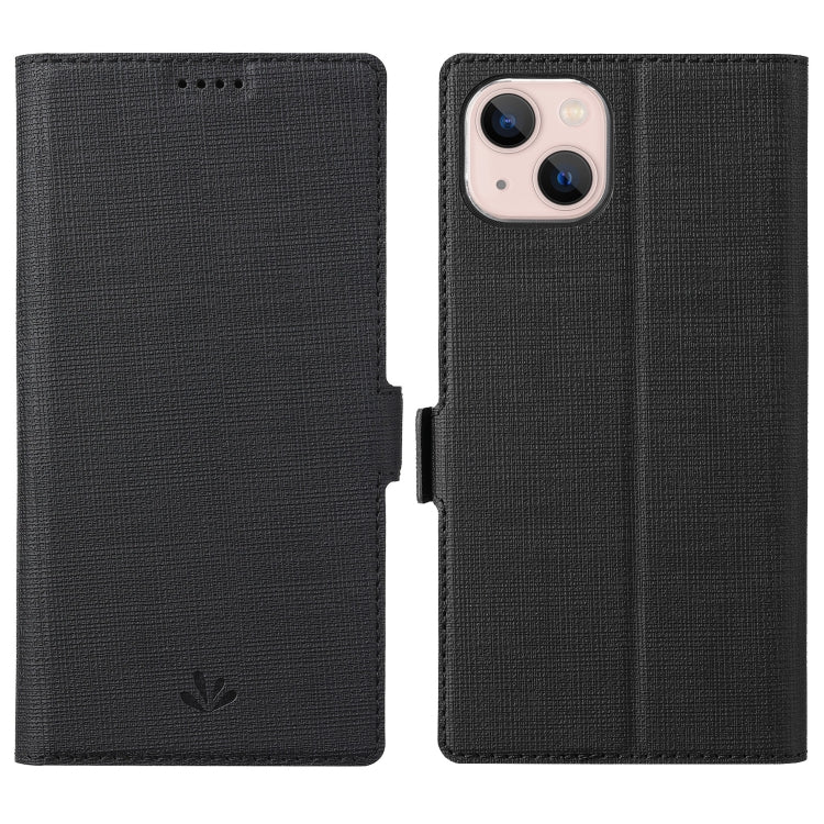For iPhone 14 ViLi K Series Dual-side Buckle Magsafe Leather Phone Case (Black) - HoMEdemic™ 