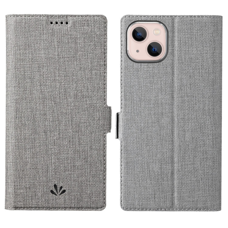 For iPhone 14 ViLi K Series Dual-side Buckle Magsafe Leather Phone Case (Grey) - HoMEdemic™ 