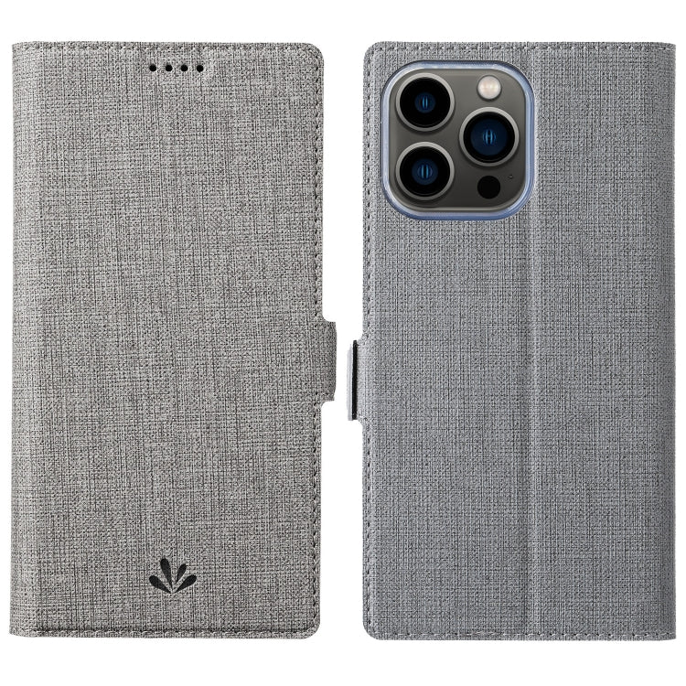 For iPhone 14 Pro Max ViLi K Series Dual-side Buckle Magsafe Leather Phone Case(Grey) - HoMEdemic™ 