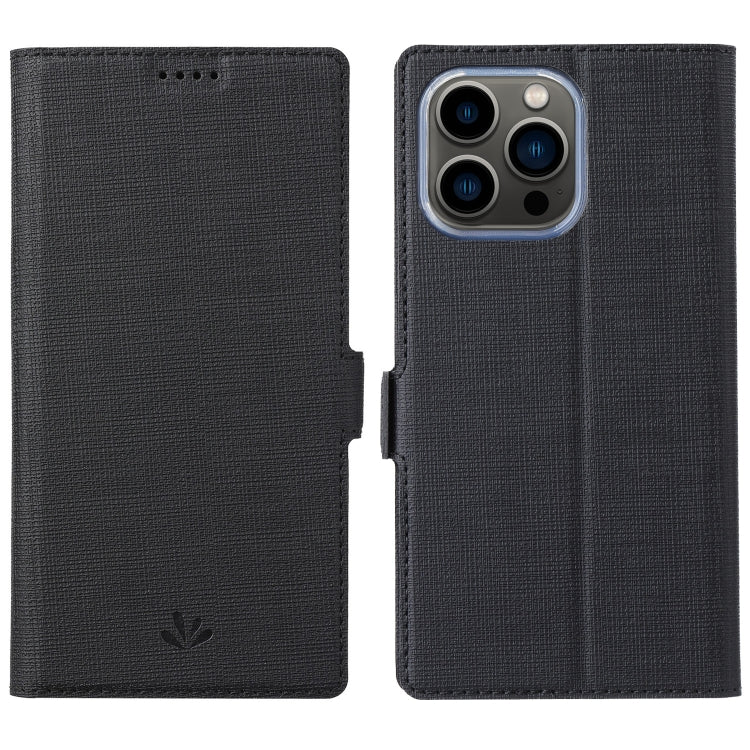 For iPhone 13 Pro Max ViLi K Series Dual-side Buckle Magsafe Leather Phone Case (Black) - HoMEdemic™ 