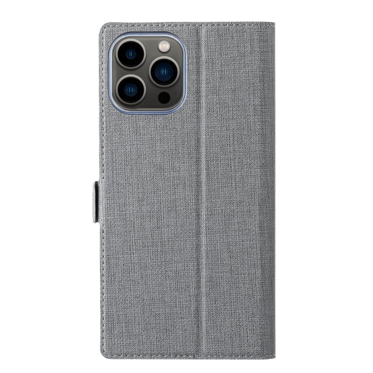 For iPhone 13 Pro Max ViLi K Series Dual-side Buckle Magsafe Leather Phone Case (Grey) - HoMEdemic™ 