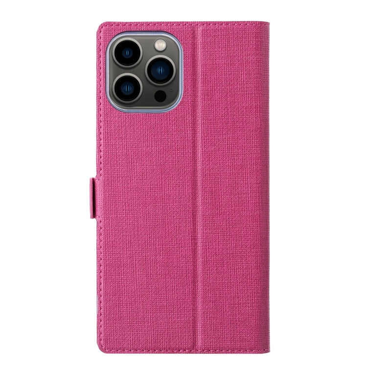 For iPhone 13 Pro Max ViLi K Series Dual-side Buckle Magsafe Leather Phone Case (Rose Red) - HoMEdemic™ 