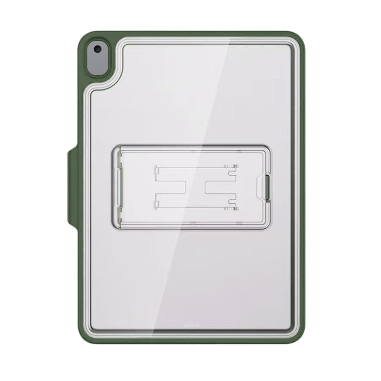 Mutural Transparent Holder Tablet Case For iPad 10.2 2021 / 2020 / 2019 / 10.5(Army Green) - HoMEdemic™ 