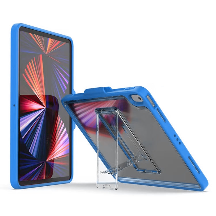 Mutural Transparent Holder Tablet Case For iPad 10.2 2021 / 2020 / 2019 / 10.5(Blue) - HoMEdemic™ 