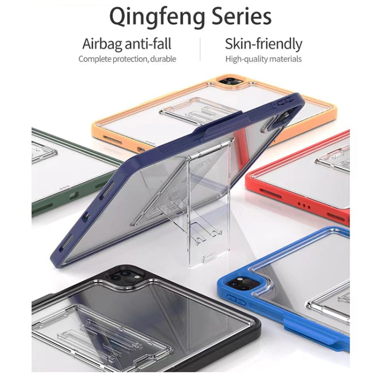 Mutural Transparent Holder Tablet Case For iPad 10.2 2021 / 2020 / 2019 / 10.5(Navy Blue) - HoMEdemic™ 