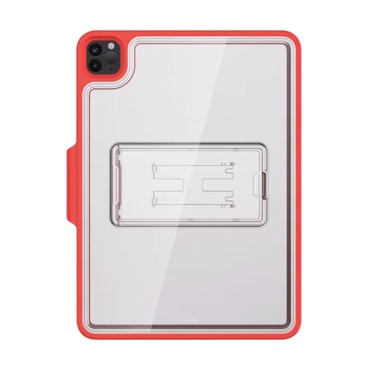 For iPad Pro 11 2022 / 2021 / 2020 / 2018 Mutural Transparent Holder Tablet Case(Red) - HoMEdemic™ 