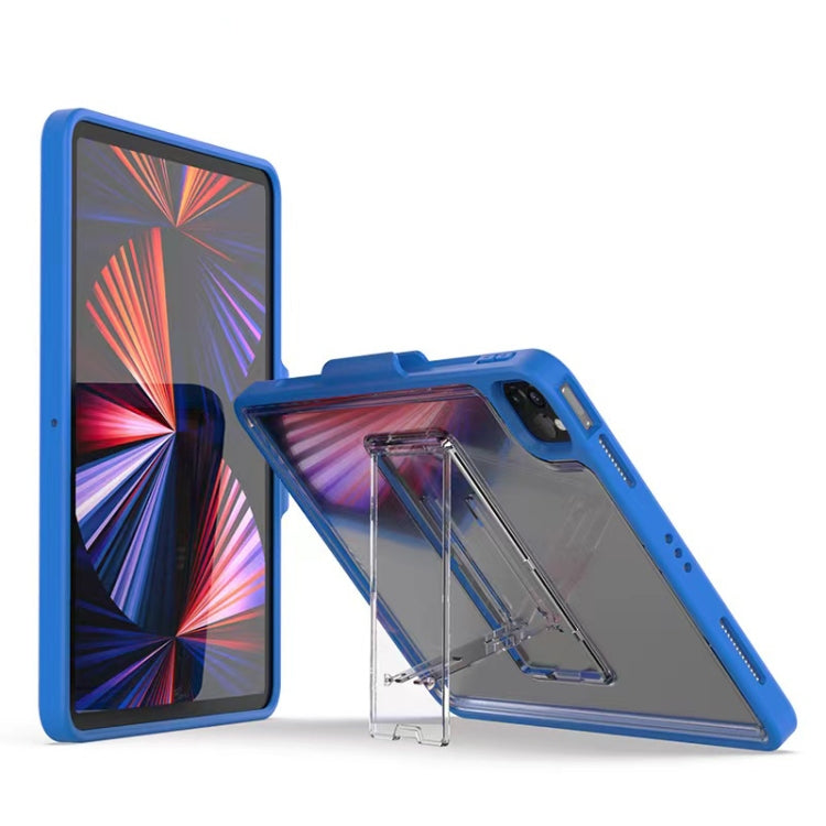For iPad Pro 11 2022 / 2021 / 2020 / 2018 Mutural Transparent Holder Tablet Case(Blue) - HoMEdemic™ 
