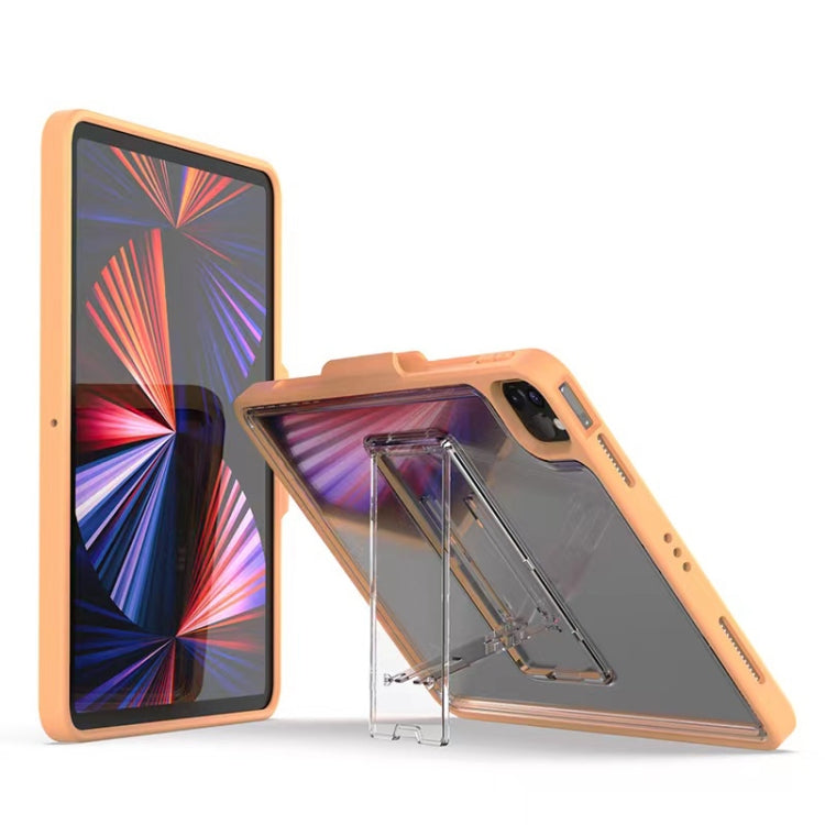 For iPad Pro 11 2022 / 2021 / 2020 / 2018 Mutural Transparent Holder Tablet Case(Orange) - HoMEdemic™ 