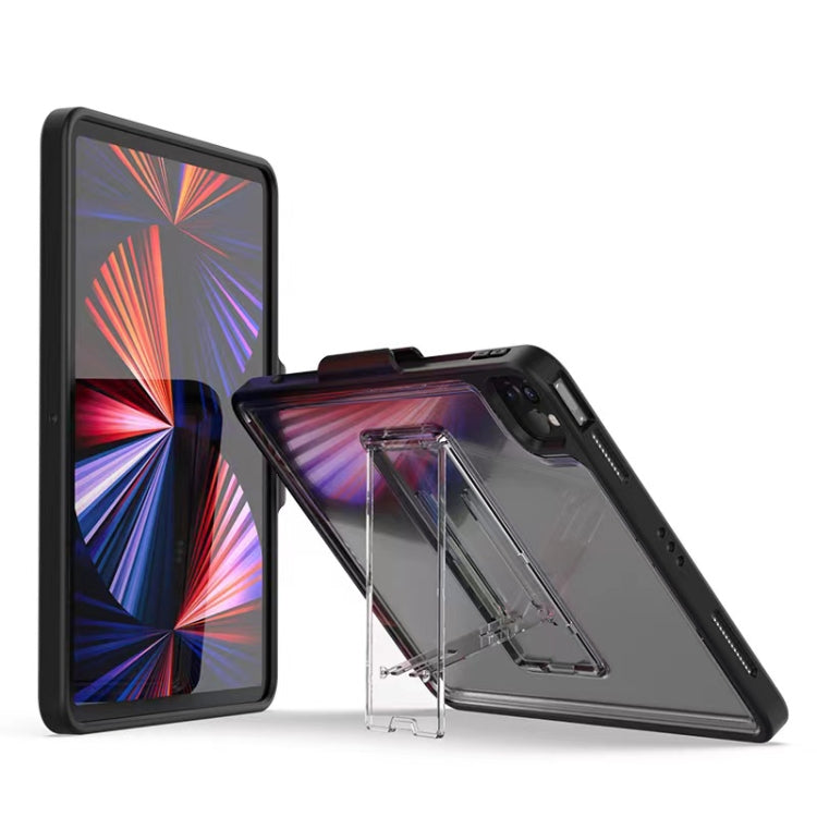 For iPad Pro 11 2022 / 2021 / 2020 / 2018 Mutural Transparent Holder Tablet Case(Black) - HoMEdemic™ 