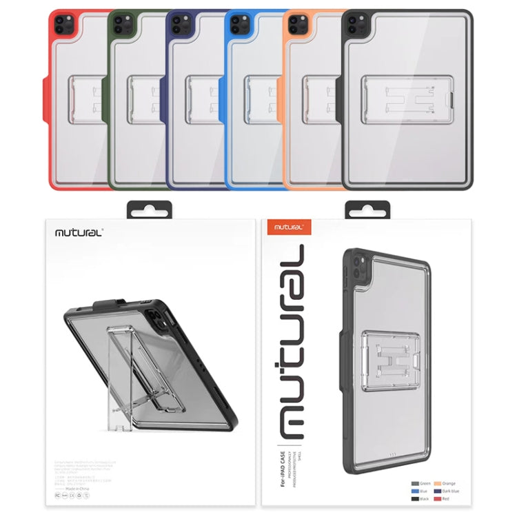 For iPad Pro 11 2022 / 2021 / 2020 / 2018 Mutural Transparent Holder Tablet Case(Blue) - HoMEdemic™ 