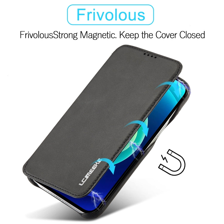For iPhone 14 LC.IMEEKE Hon Ancient Series Flip Leather Phone Case (Black) - HoMEdemic™ 