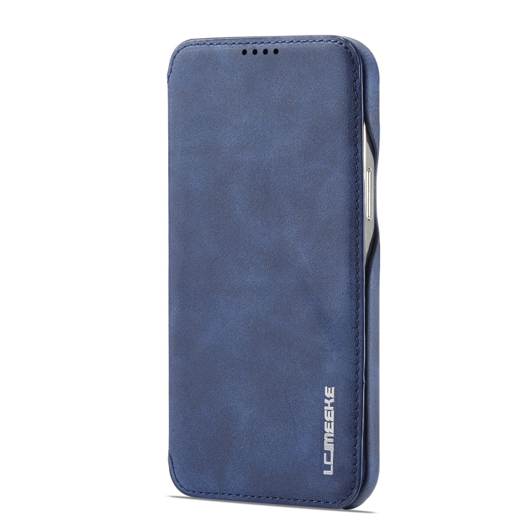 For iPhone 14 LC.IMEEKE Hon Ancient Series Flip Leather Phone Case (Blue) - HoMEdemic™ 
