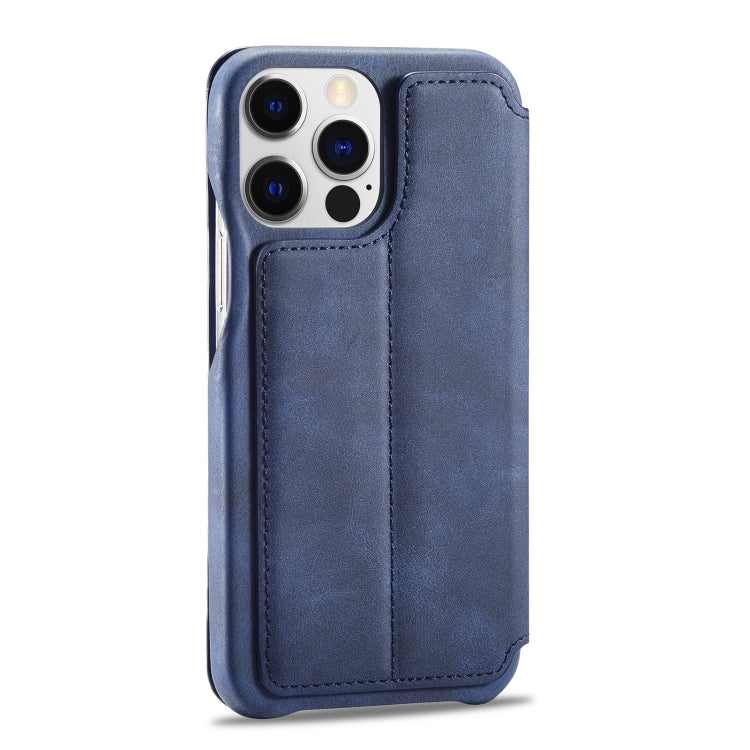 For iPhone 14 LC.IMEEKE Hon Ancient Series Flip Leather Phone Case (Blue) - HoMEdemic™ 