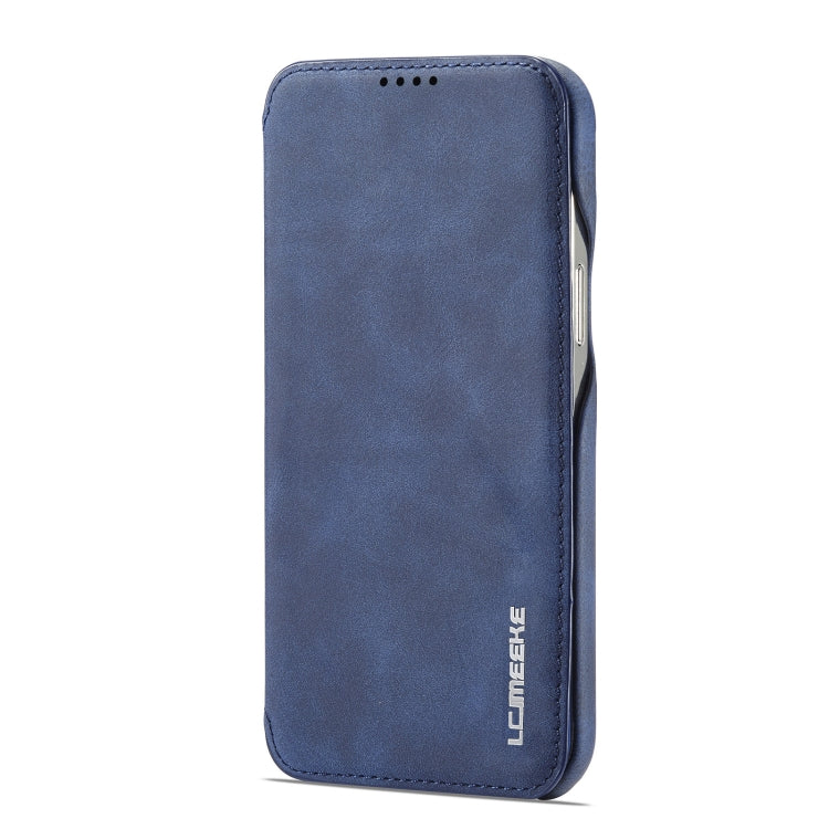 For iPhone 14 Pro LC.IMEEKE Hon Ancient Series Flip Leather Phone Case(Blue) - HoMEdemic™ 