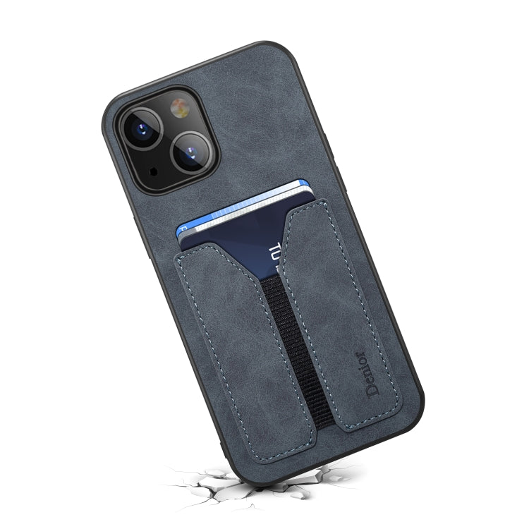 For iPhone 13 mini Denior Elastic Card Slot PU + TPU Phone Case (Grey) - HoMEdemic™ 