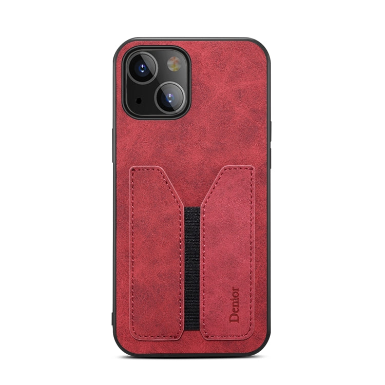 For iPhone 13 mini Denior Elastic Card Slot PU + TPU Phone Case (Red) - HoMEdemic™ 