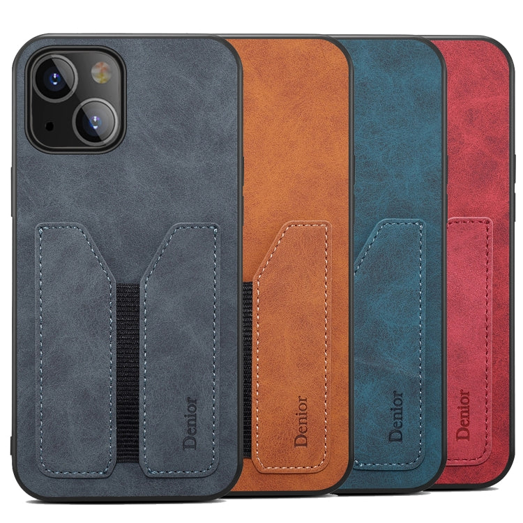 For iPhone 13 mini Denior Elastic Card Slot PU + TPU Phone Case (Blue) - HoMEdemic™ 