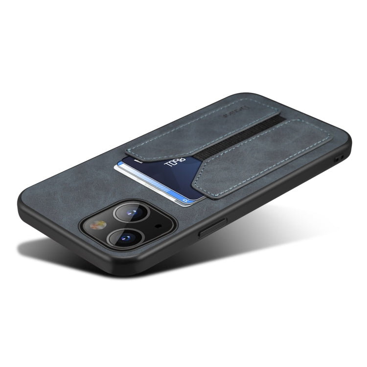 For iPhone 13 Denior Elastic Card Slot PU + TPU Phone Case(Grey) - HoMEdemic™ 