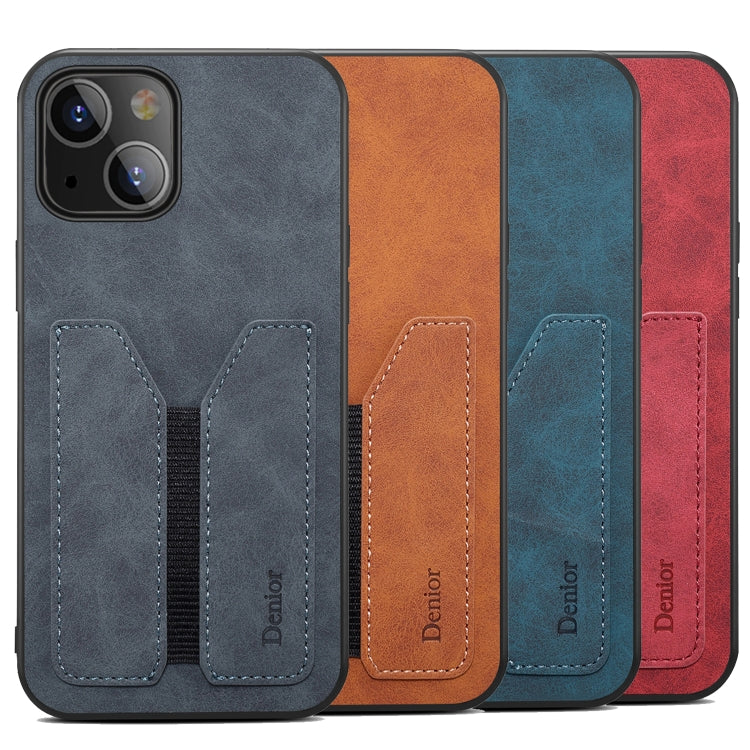 For iPhone 13 Denior Elastic Card Slot PU + TPU Phone Case(Grey) - HoMEdemic™ 