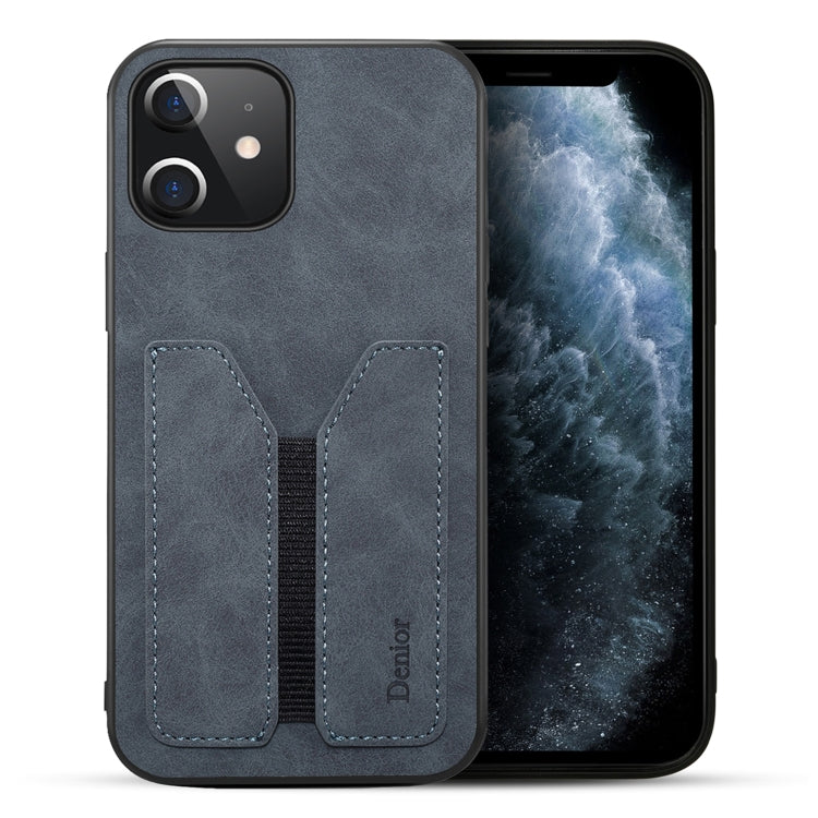 For iPhone 12 mini Denior Elastic Card Slot PU + TPU Phone Case (Grey) - HoMEdemic™ 