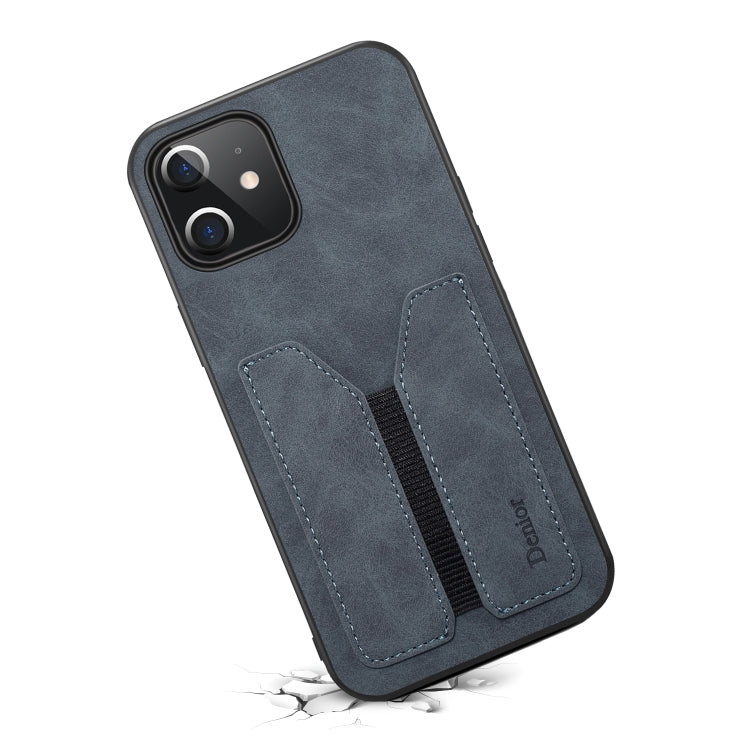 For iPhone 12 mini Denior Elastic Card Slot PU + TPU Phone Case (Grey) - HoMEdemic™ 