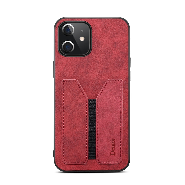 For iPhone 12 Denior Elastic Card Slot PU + TPU Phone Case(Red) - HoMEdemic™ 